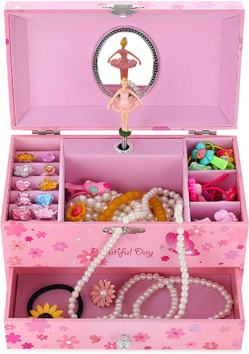 Mira - Juwelendoos | Ballerina | Muziekdoos | Accessoires | Roze